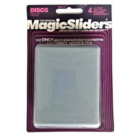 Magic Sliders 4 x 3 in. Reusable Sliding Disc, 4PK MA570671